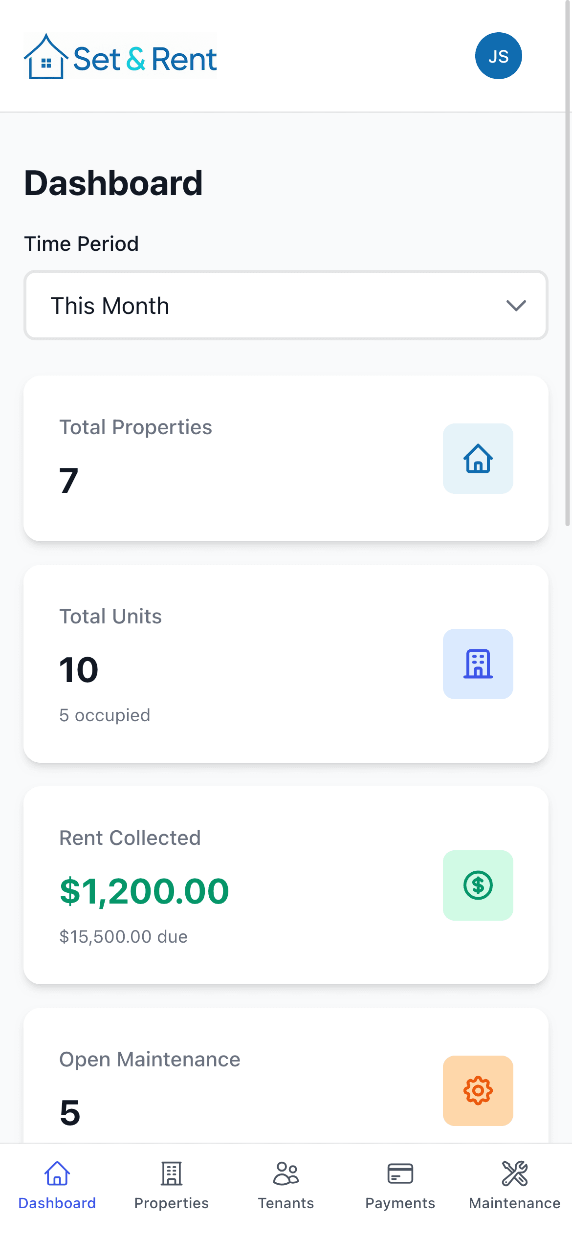 Mobile Dashboard Experience